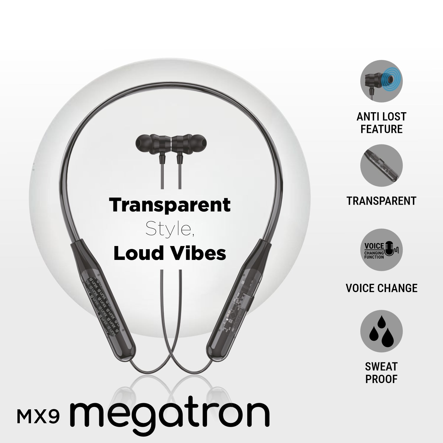UNIX MX-9 Megatron Best Wireless Neckband