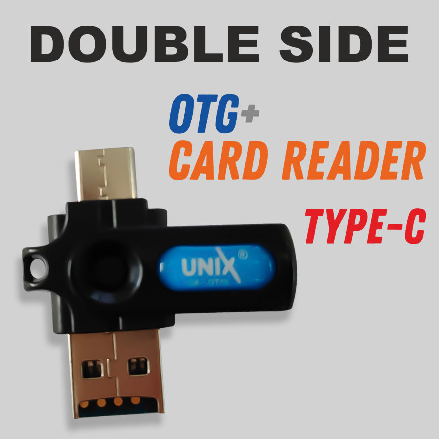 Unix UX-OT10 Double Side OTG+Card Reader for Type-C Devices back