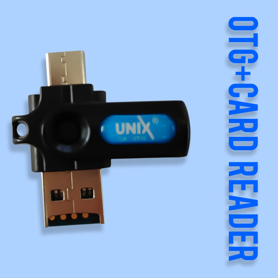 Unix UX-OT10 Double Side OTG+Card Reader for Type-C Devices all
