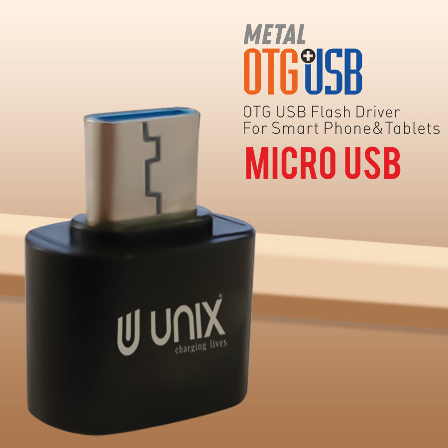 Unix UX-OT30 Metal OTG + Micro/Type-C USB - 10 Pcs / Pkt - Unixindia.