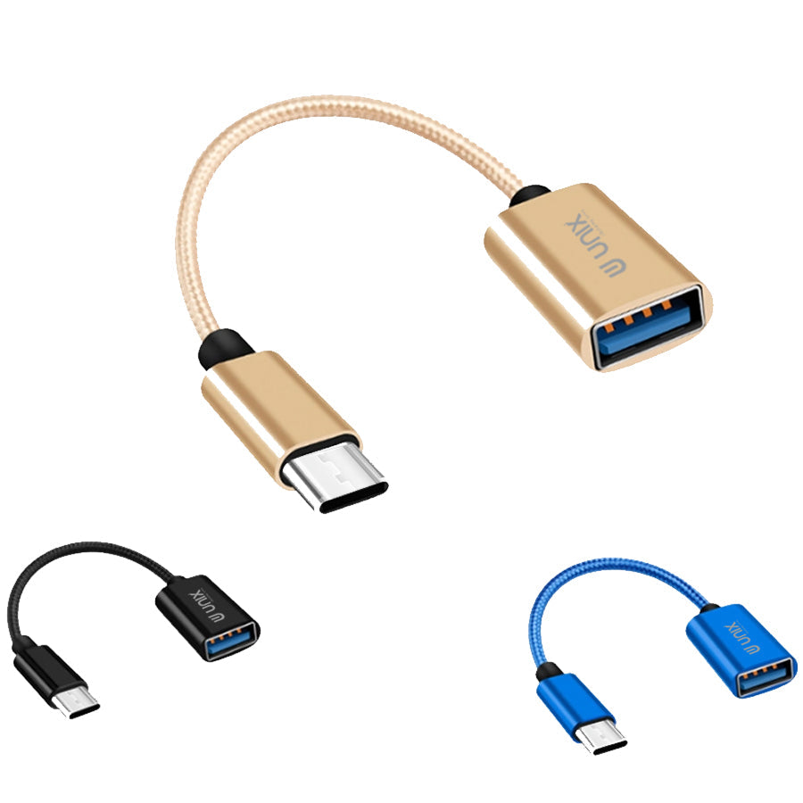 Unix UX-OT55 Metal Wired Micro USB OTG - Stylish and Durable Connectivity - Unixindia.