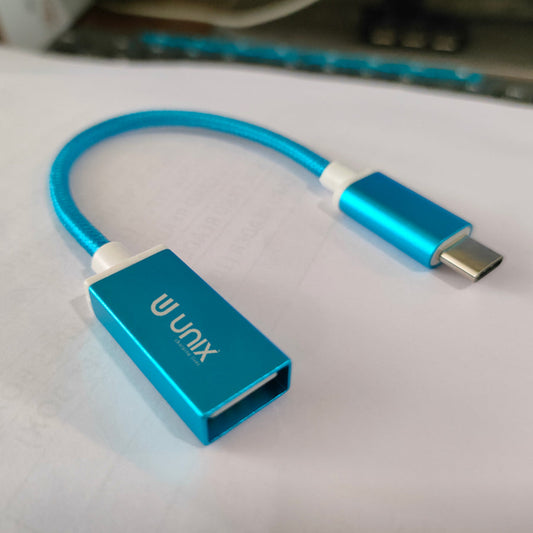 Unix UX-OT65 Type-C Wire OTG | Metallic Finish - Unixindia.