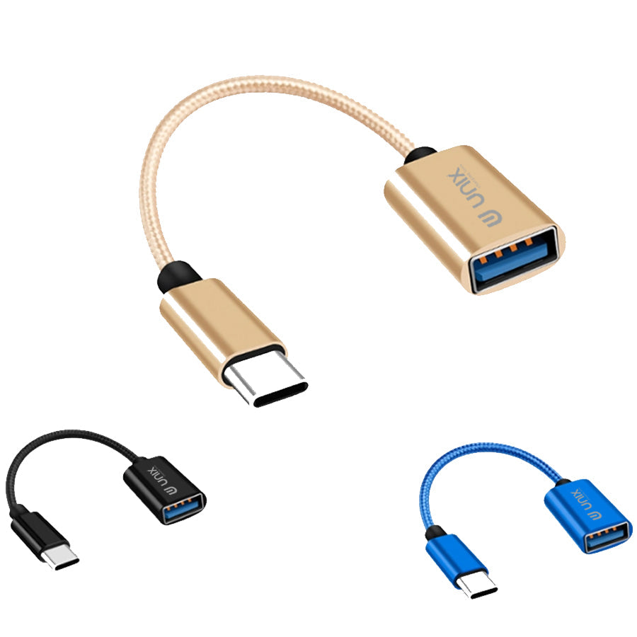 Unix UX-OT65 Type-C Wire OTG | Metallic Finish - Unixindia.