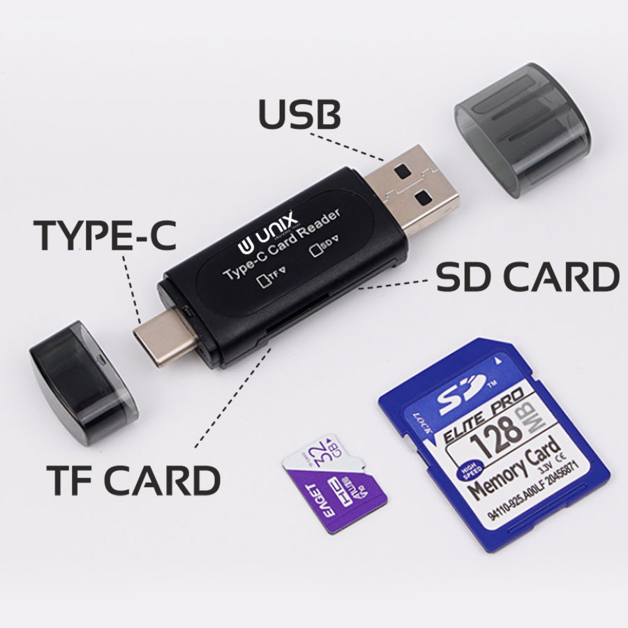 Unix UX-OT88 2 In 1 TF & SD OTG Card Reader - Unixindia.