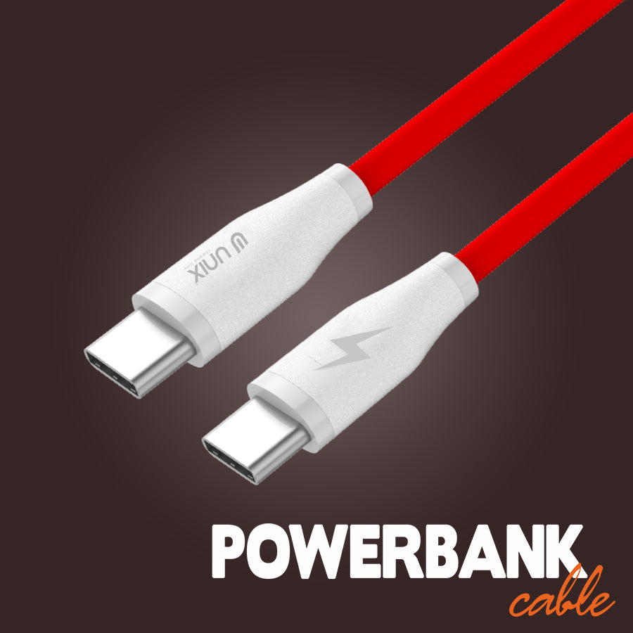 Unix UX-PBC80 Type-C to C PD Power Bank Data Cable - Unixindia.