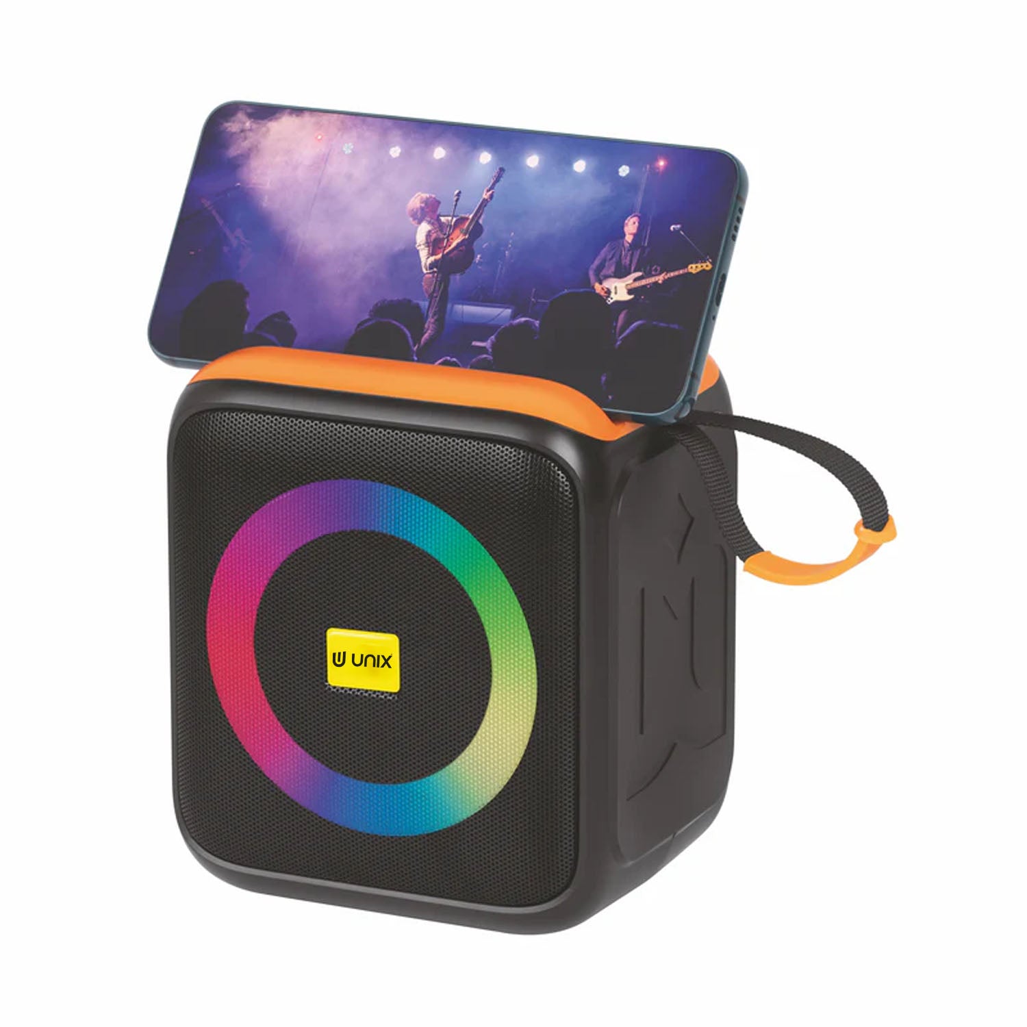 UNIX Kaboom XB-U66 Bluetooth Speaker – 8W Audio with Deep Bass, RGB Lights & Long Battery