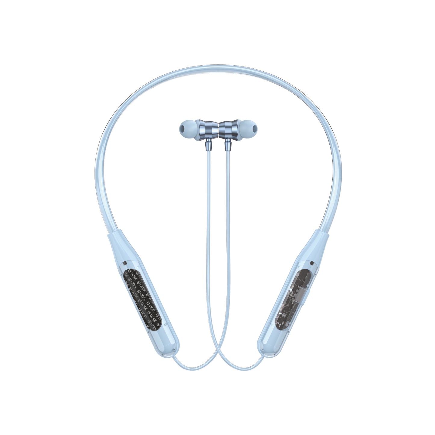 UNIX MX-9 Megatron Neckband with 52H Playtime, Voice Change Blue
