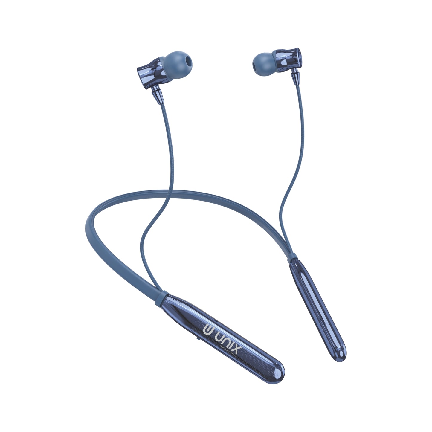 UNIX Elite 8 Twist Neckband with 68H Playtime Bass Equalizer Blue