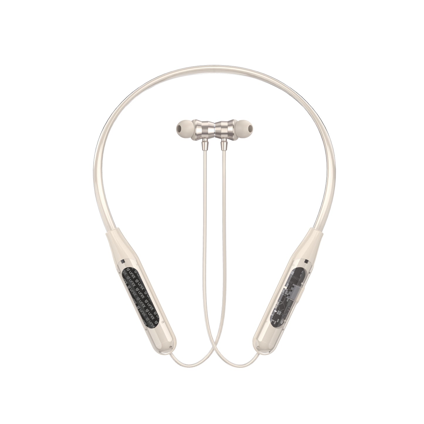 UNIX MX-9 Megatron Neckband with 52H Playtime, Voice Change White 