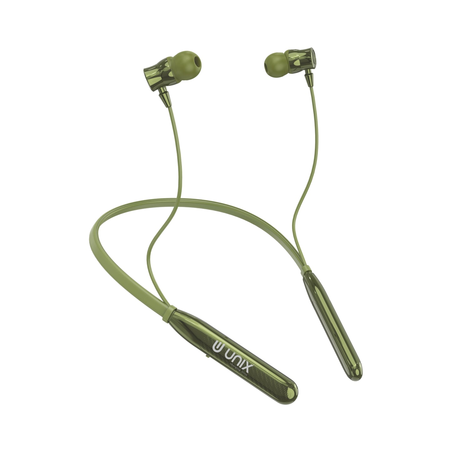 UNIX Elite 8 Twist Neckband with 68H Playtime Bass Equalizer Green