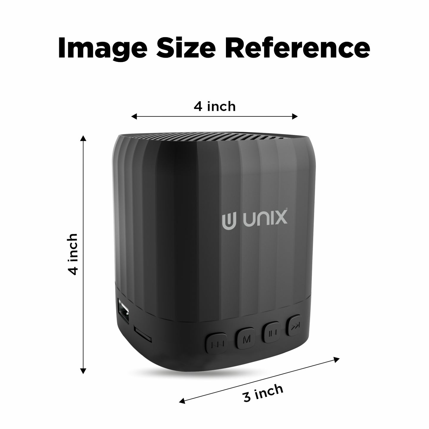 UNIX Gen-Z Mini Bluetooth Speaker – Compact Design, 5W Stereo Sound