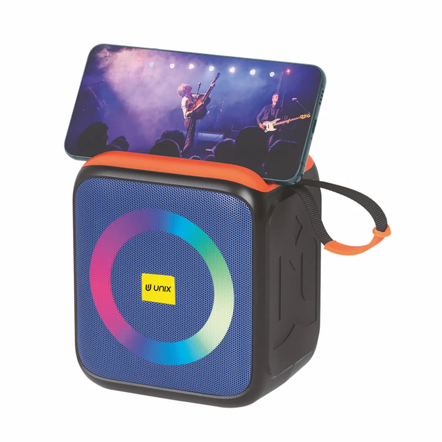 UNIX Kaboom XB-U66 Bluetooth Speaker – 8W Audio with Deep Bass, RGB Lights & Long Battery