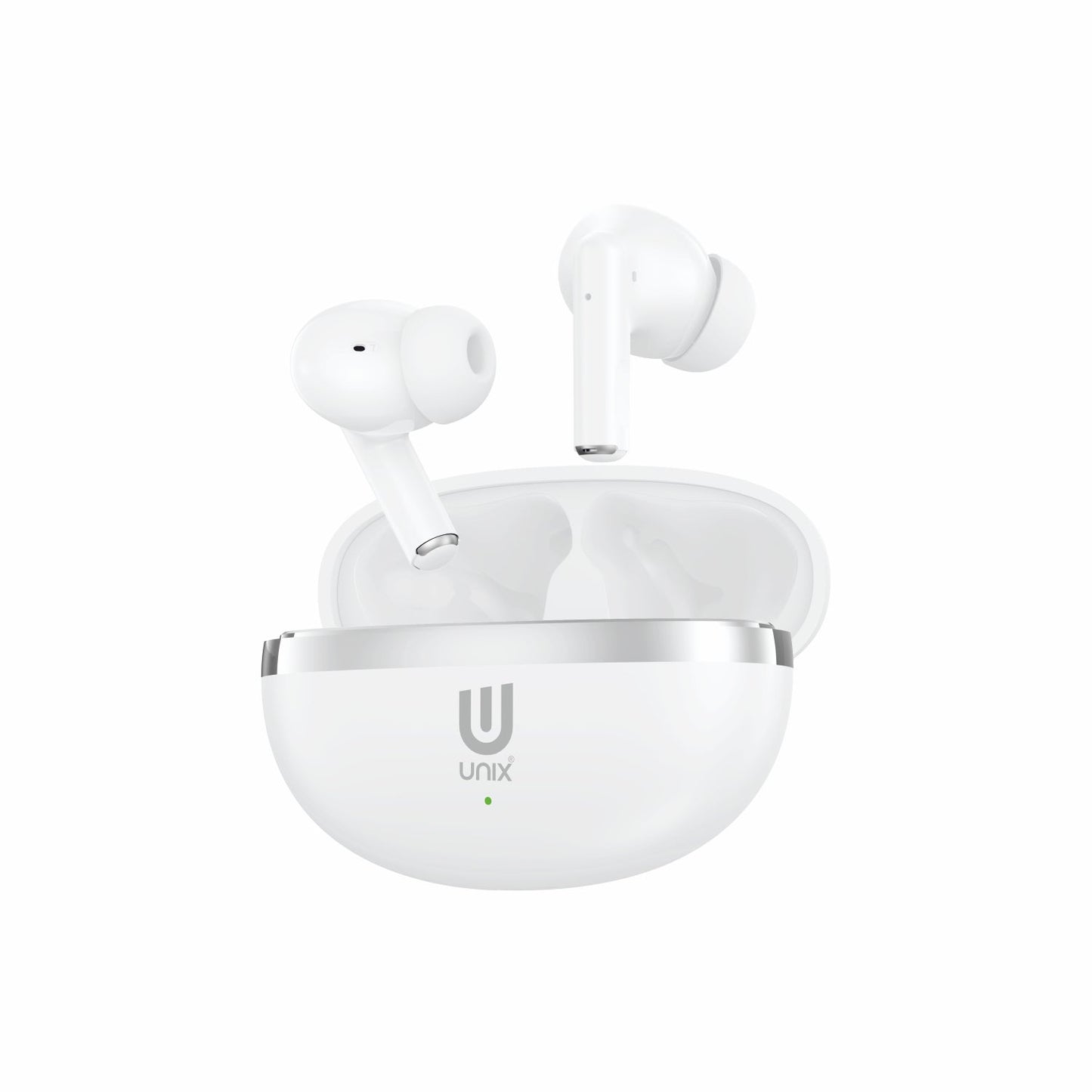 Unix Airbuds Z4 UNO – 40Hr Playtime Wireless Earbuds White 