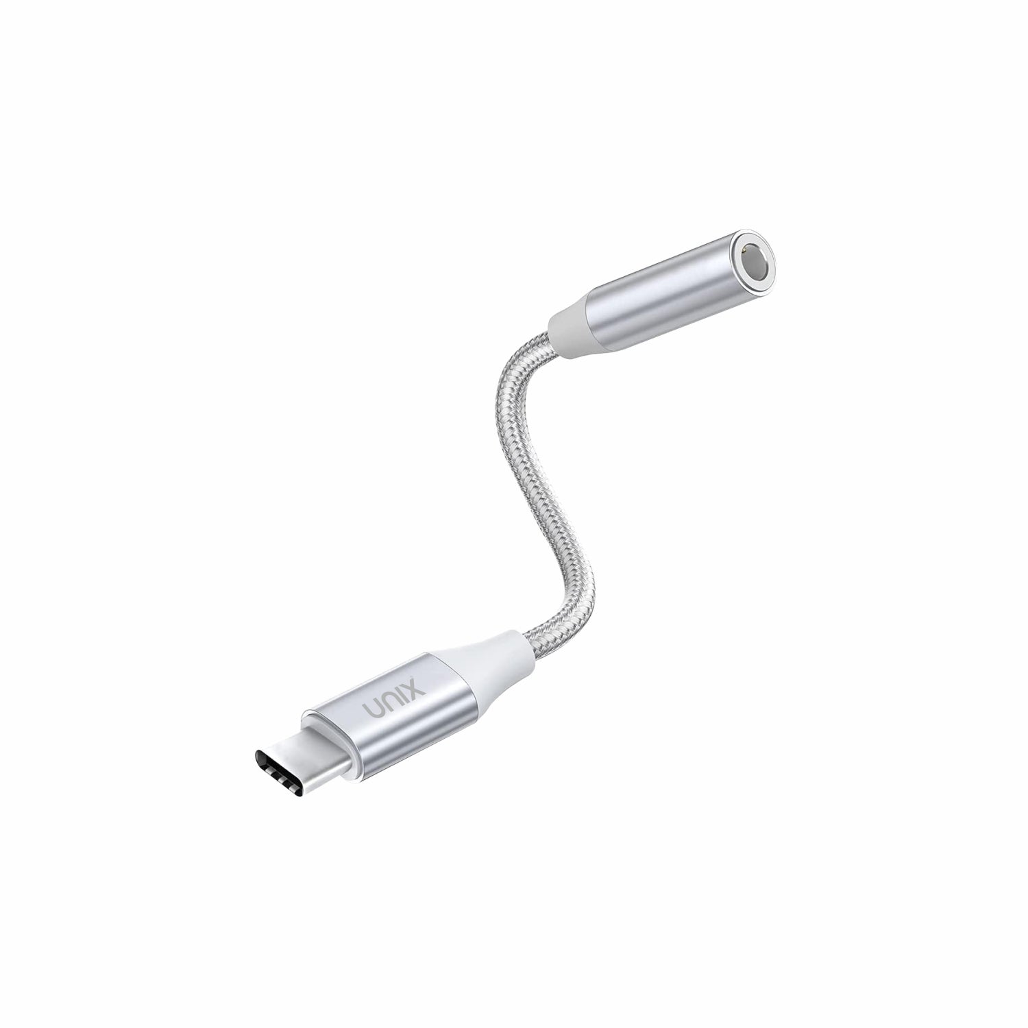 UNIX HC12 Type-C to 3.5mm Audio Connector | Smart DAC Chip | Braided & Durable