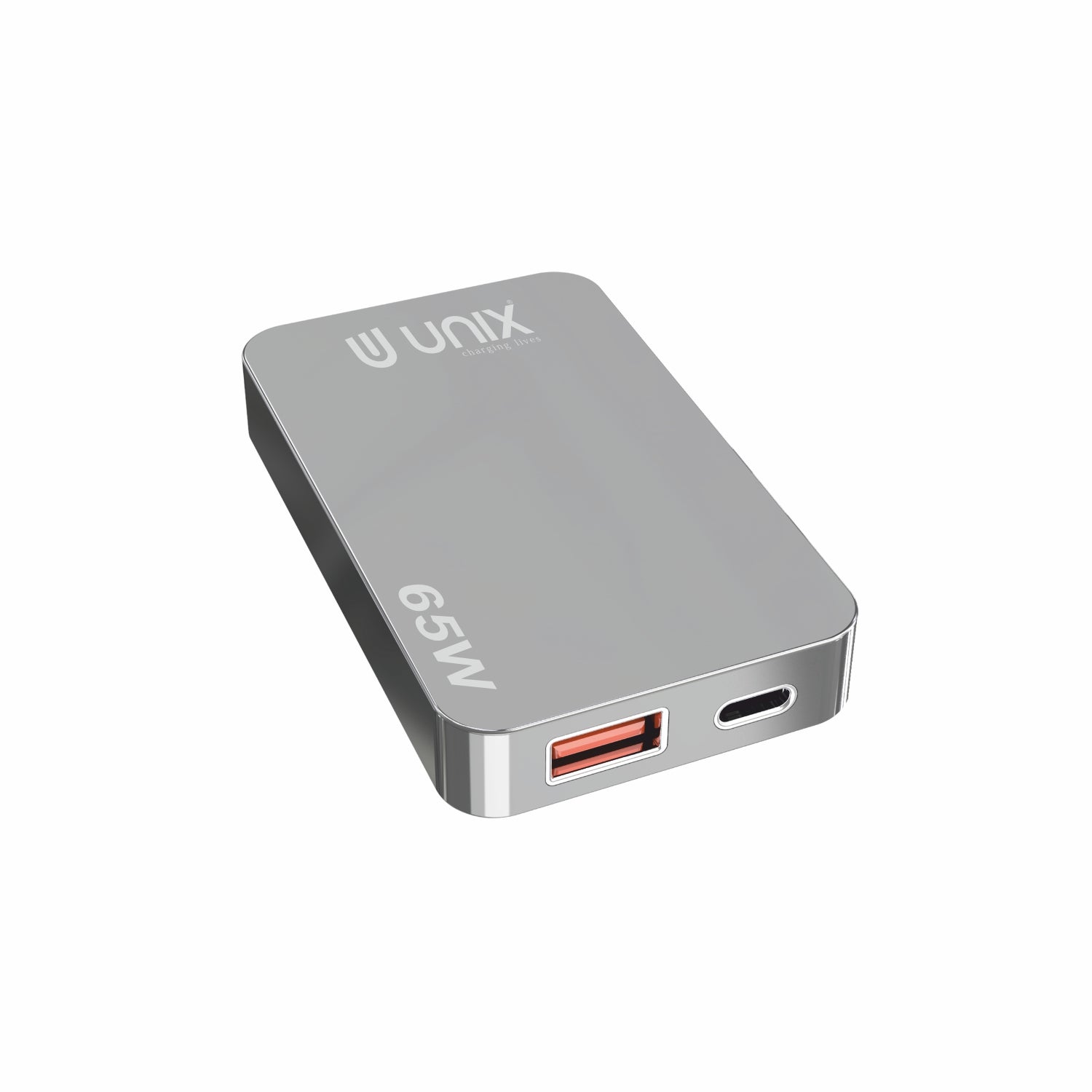 UNIX UX-228 – 65W Ultra Slim Fast Charger with Foldable Plug & Dual Port PD + USB-A
