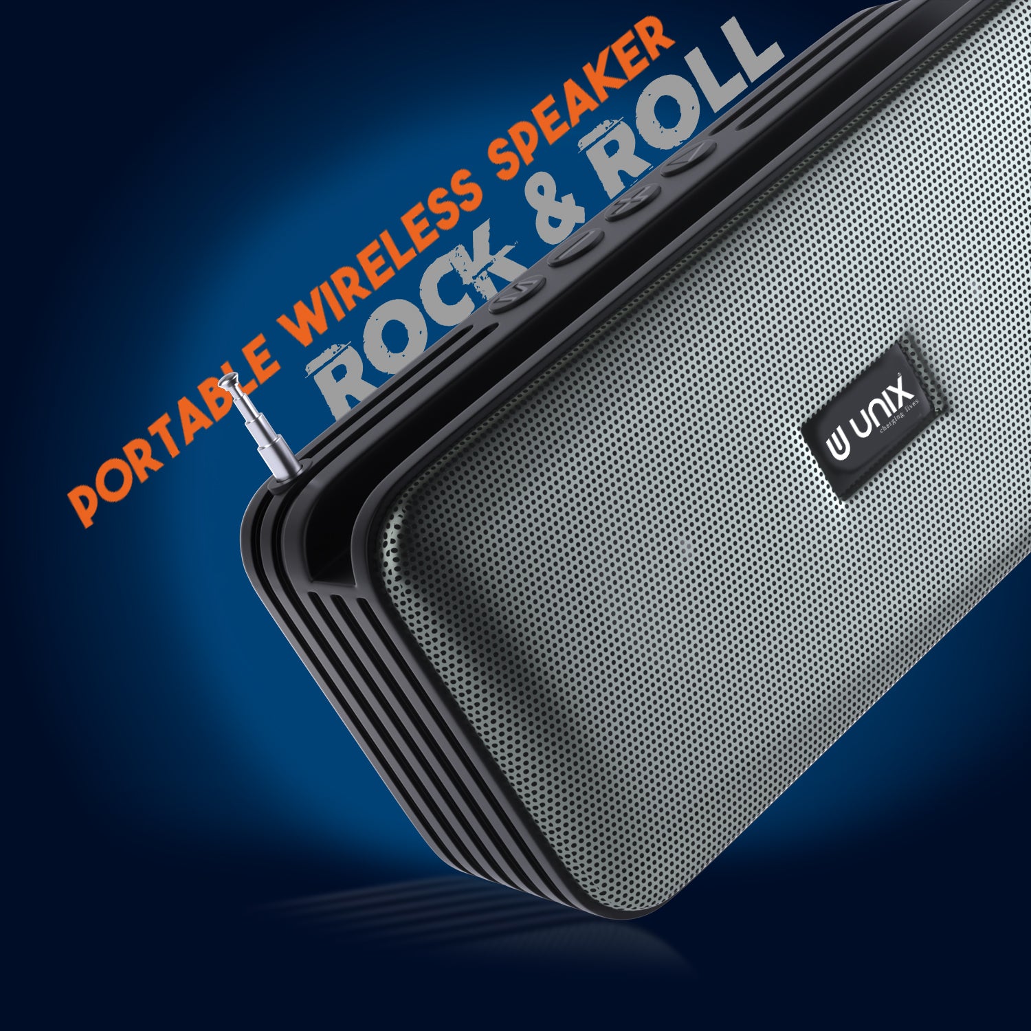 Unix XB-U33 Rock & Roll Portable Wireless Speaker - Enjoy Music On-the-Go