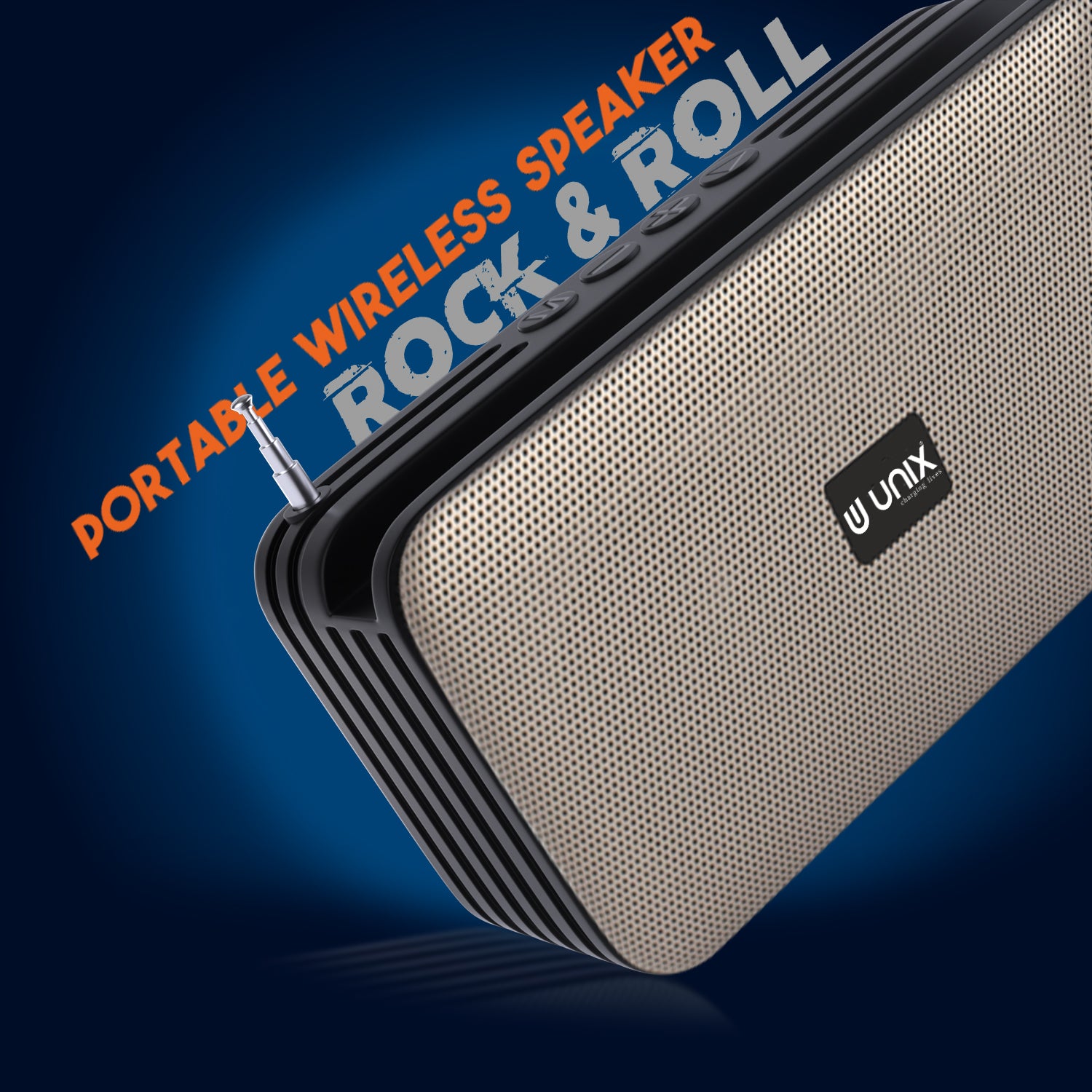 Unix XB-U33 Rock & Roll Portable Wireless Speaker - Enjoy Music On-the-Go