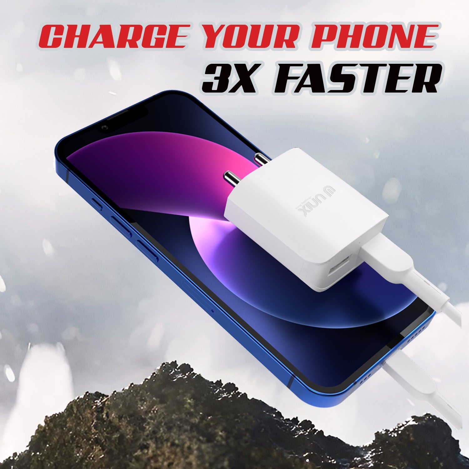 Unix UX-102 Dual USB Travel Charger for IOS/Android - Unixindia.