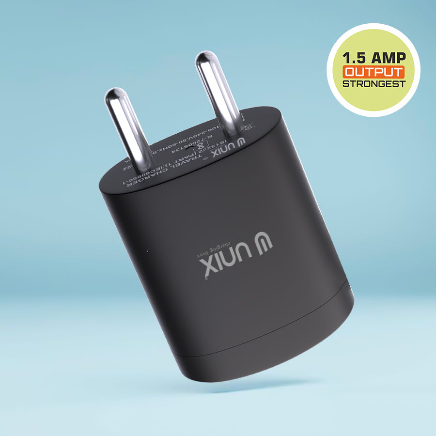 Unix UX-103 Pro Travel Charger with Micro USB Cable - Unixindia.