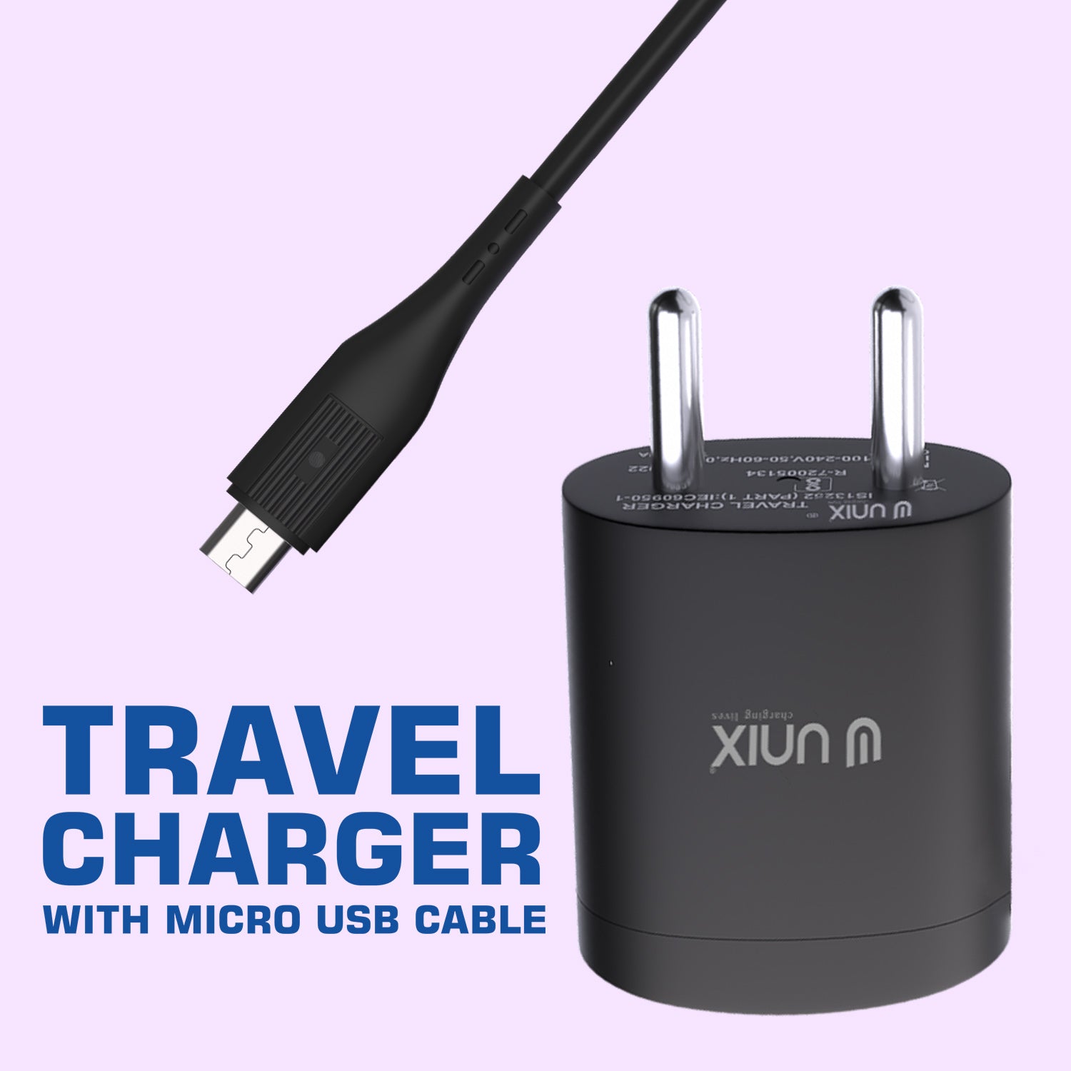 Unix UX-103 Pro Travel Charger with Micro USB Cable
