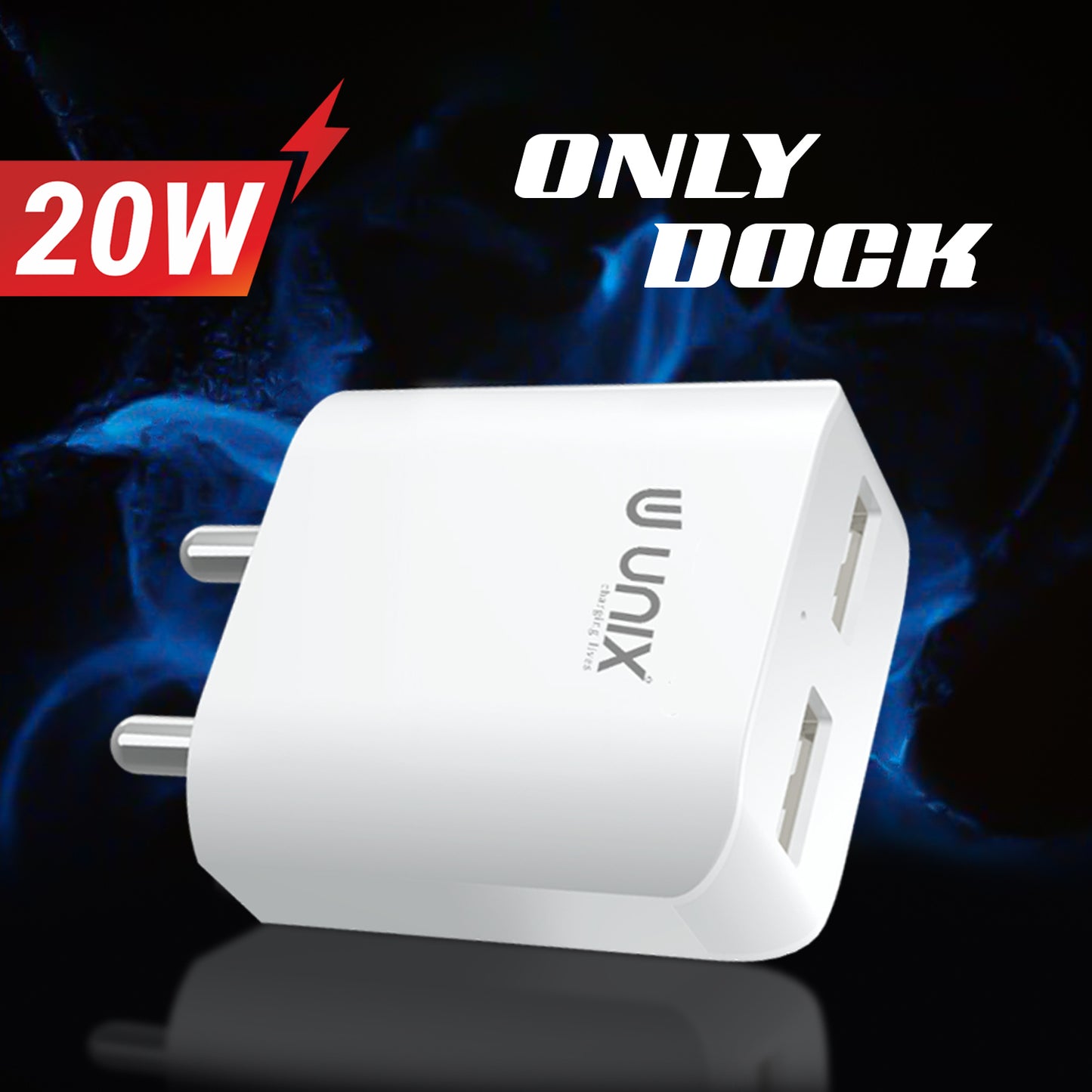 Unix UX-110 Fast Charger With Dual USB Port