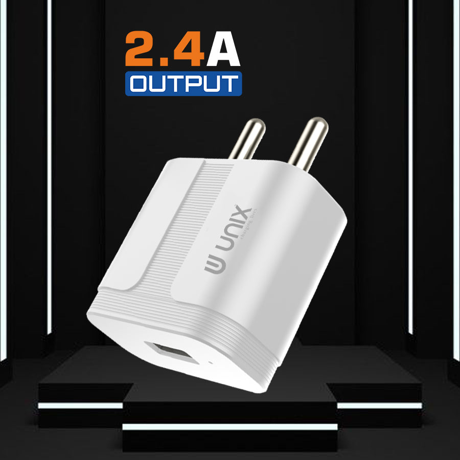 Unix UX-116 Micro USB Travel Charger Support Fast Charging - Unixindia.