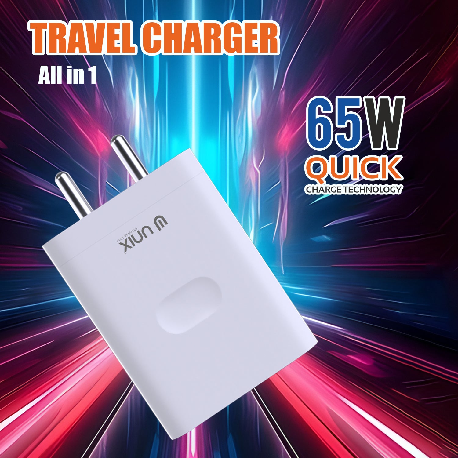 Unix UX-122 65W All In One PD Travel Charger - Precision and Power!