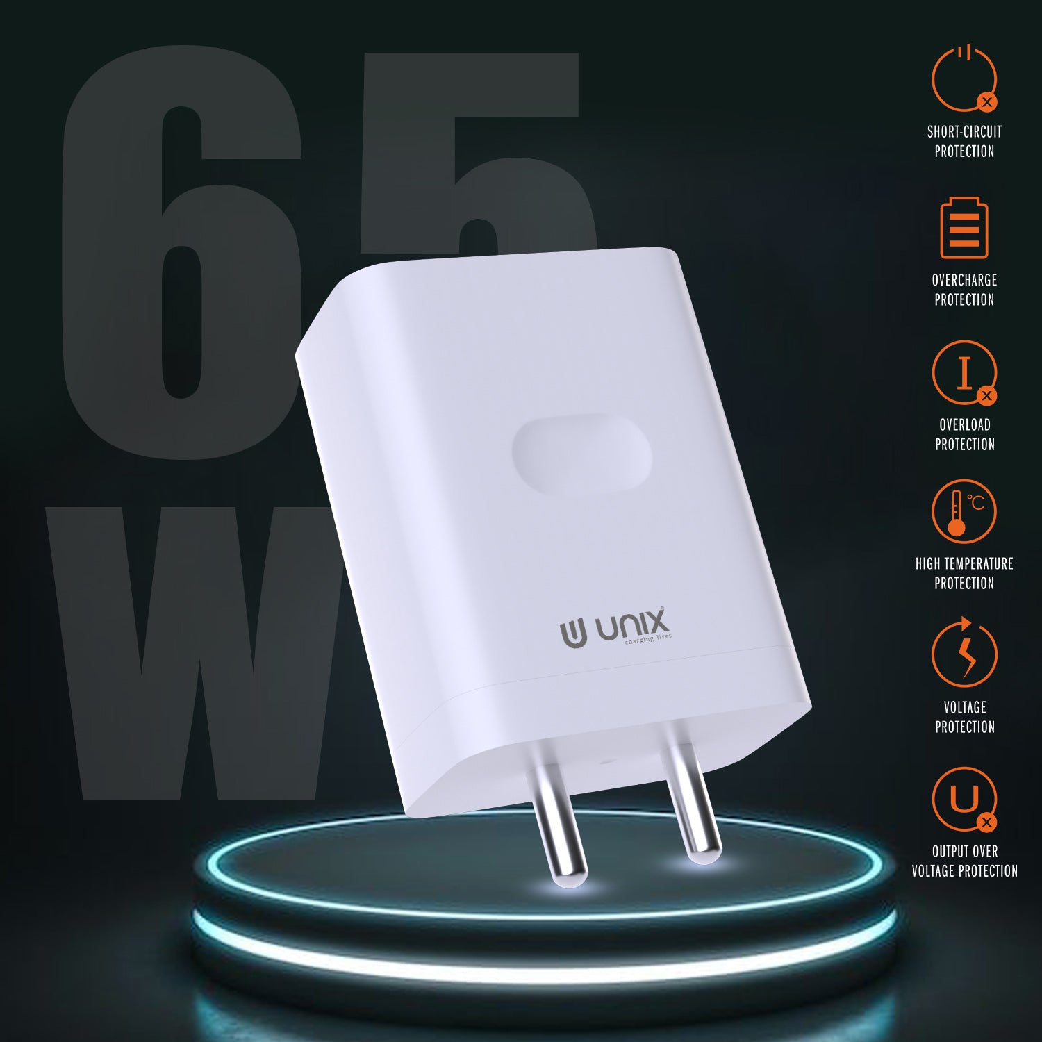 Unix UX-122 65W All In One PD Travel Charger - Precision and Power!