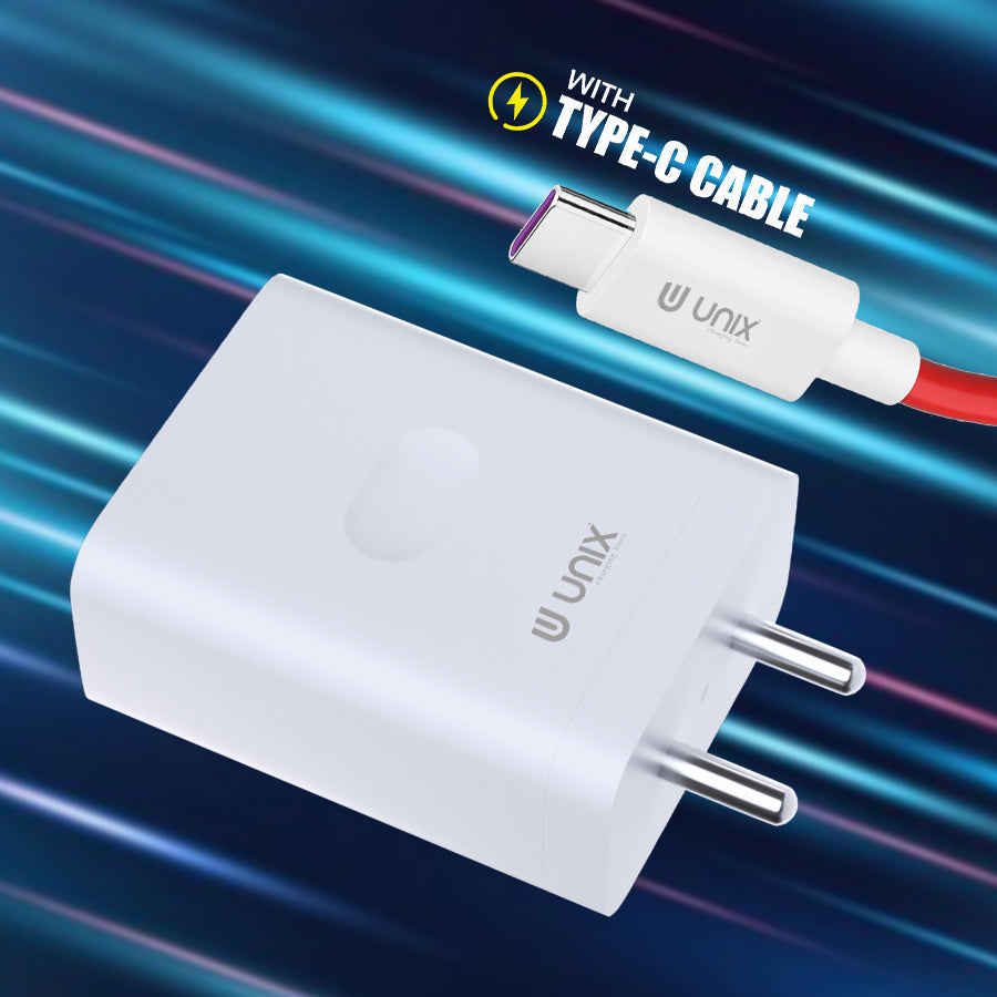 Unix UX-123 45W All In One Travel Charger - Versatile Power and Protection - Unixindia.