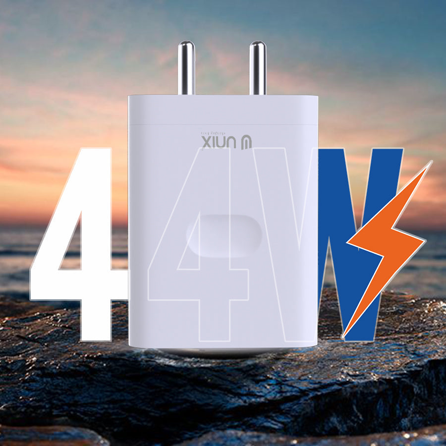 Unix UX-124 44W Flash Travel Charger - Rapid Charging and Intelligent Safety - Unixindia.