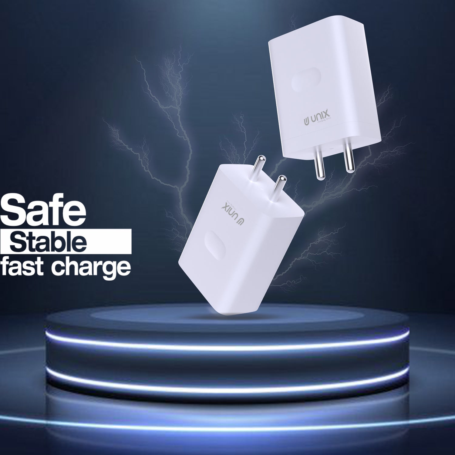 Unix UX-126 All-In-One Fast Travel Charger | Dual Output - Unixindia.