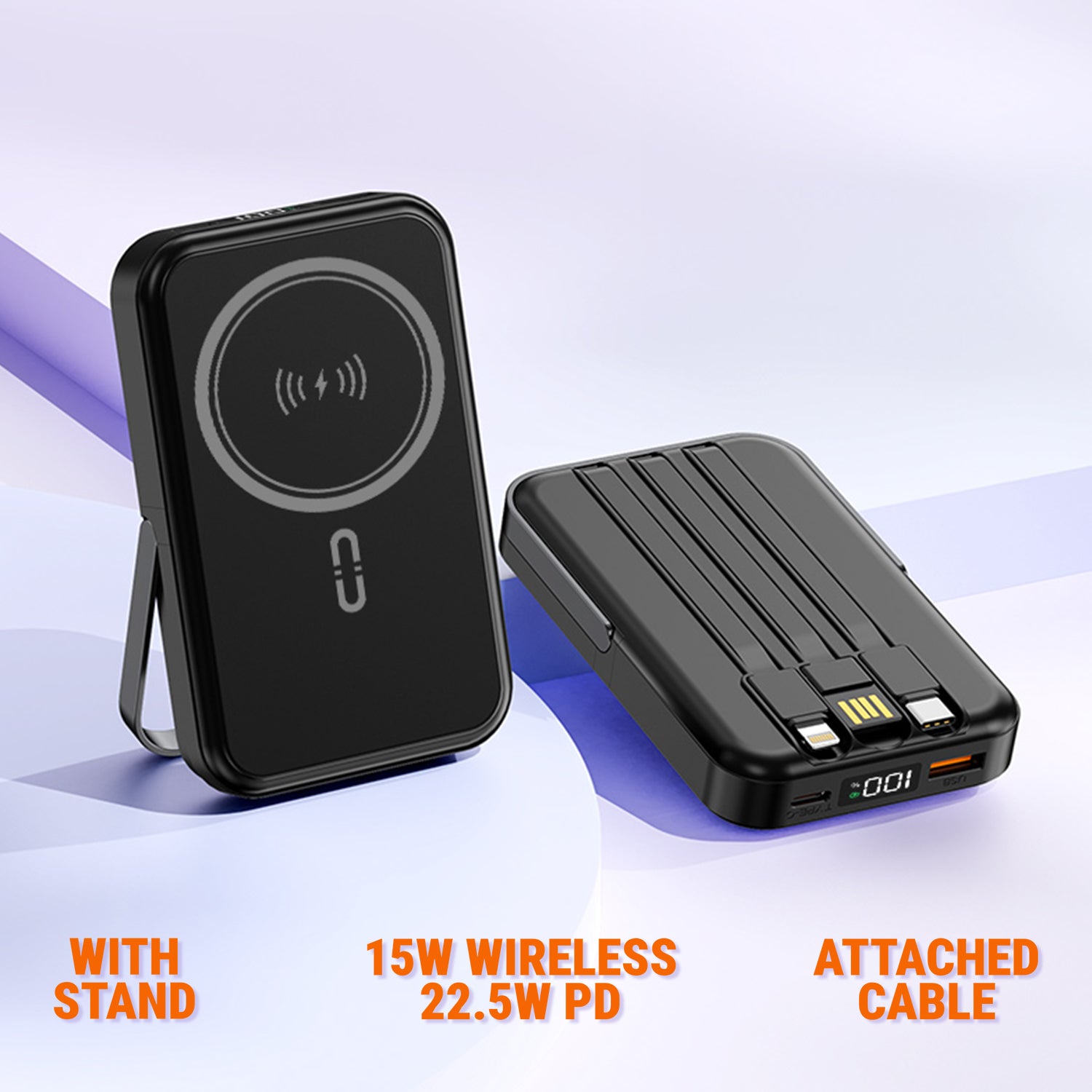 Unix UX-1533 10000 mAh Power Bank With Wireless Connector