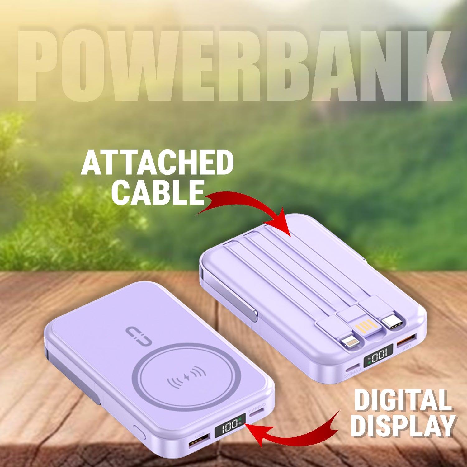 Unix UX-1533 10000 mAh Power Bank With Wireless Connector