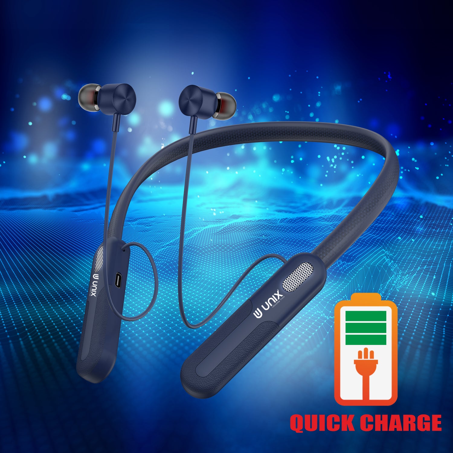 Unix UX-2000 Retro Best Wireless Neckband - Voice Changing with ENC