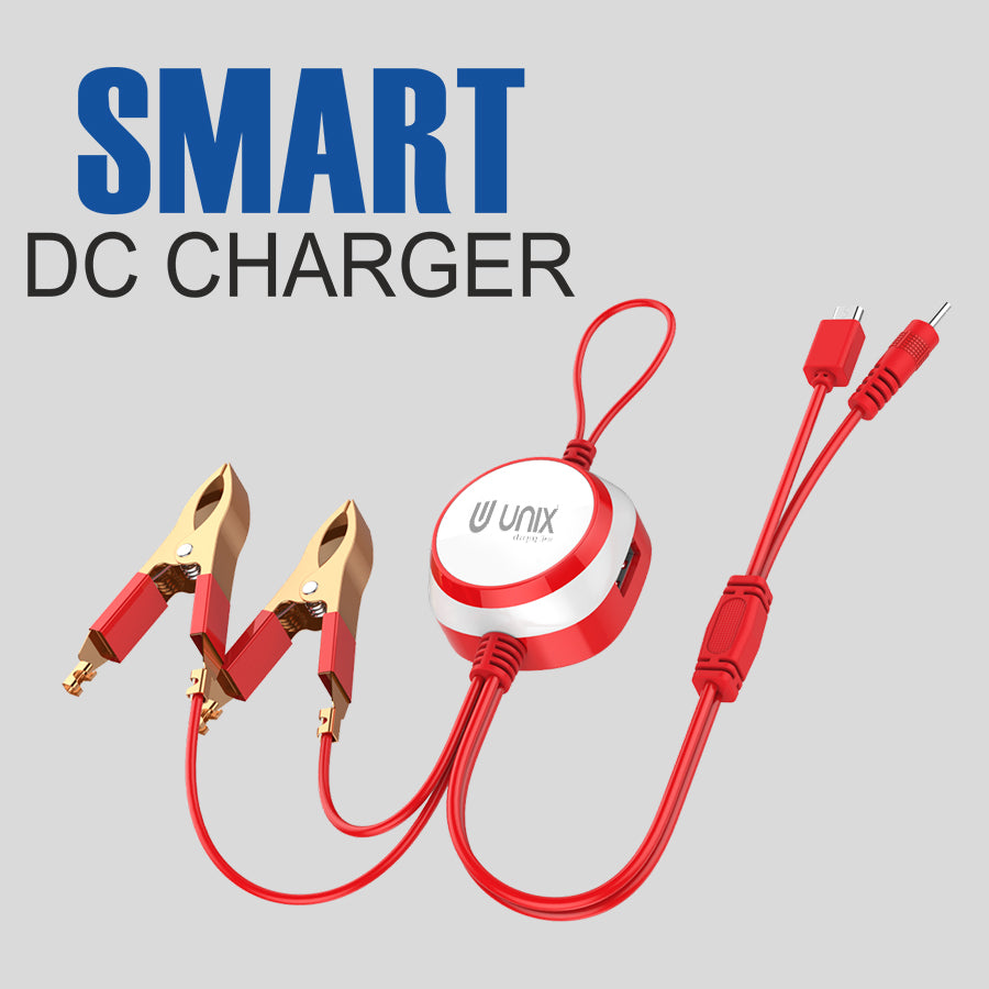 Unix UX-217 Smart DC Charger - Fast, Safe, and Intelligent Charging - Unixindia.