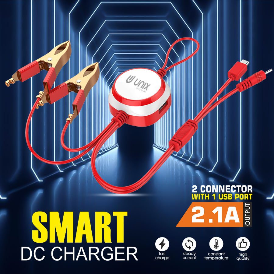 Unix UX-217 Smart DC Charger - Fast, Safe, and Intelligent Charging - Unixindia.