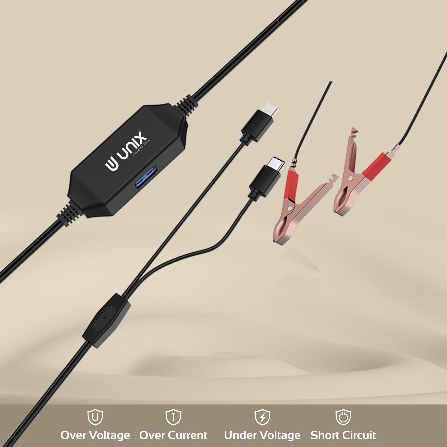 Unix UX-219 Smart DC Charger - Versatile, Fast, and Safe Charging Solution