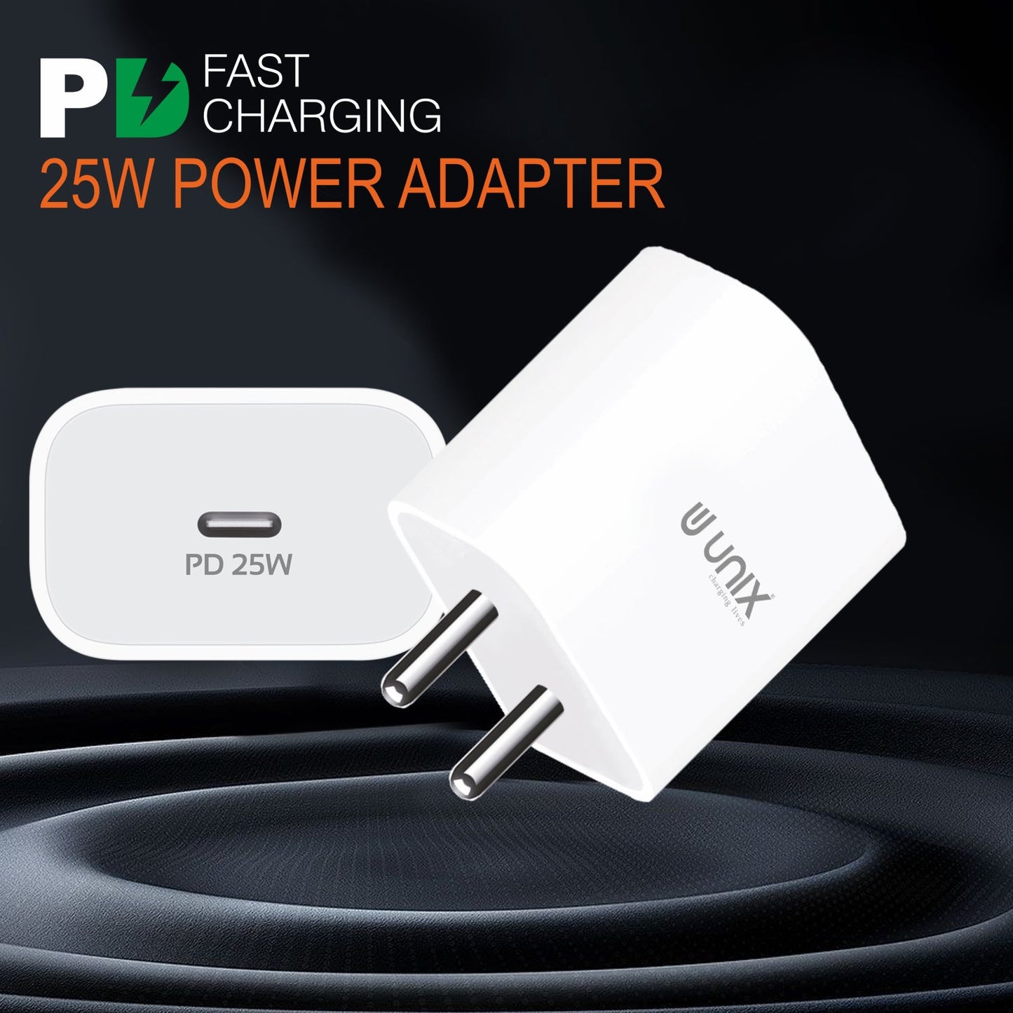 Unix UX-221 25W PD Fast Charger - Unixindia.