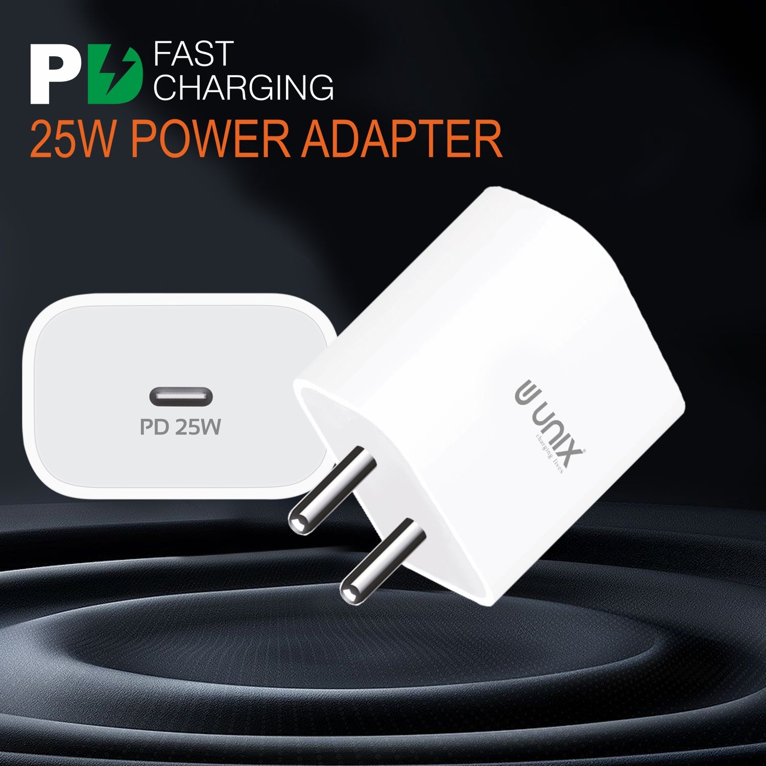 Unix UX-221 25W PD Fast Charger - Unixindia.