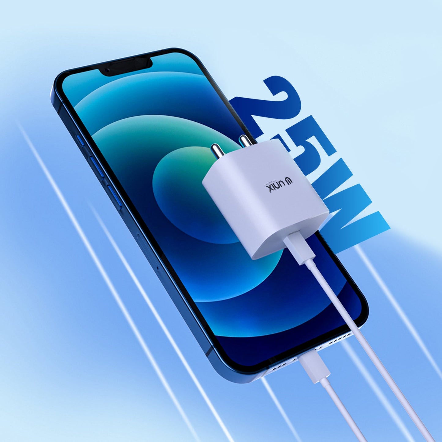 Unix UX-221 25W PD Fast Charger - Unixindia.