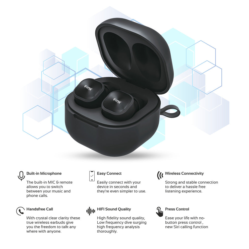 Unix UX-222 Opera Wireless Earbuds - Crystal Clear Calls and HIFI Sound