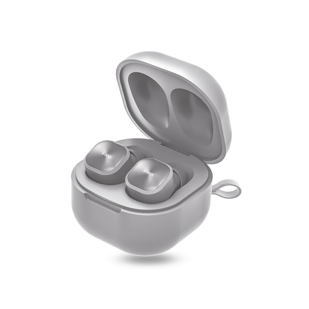 Unix UX-222 Opera Wireless Earbuds - Crystal Clear Calls Silver