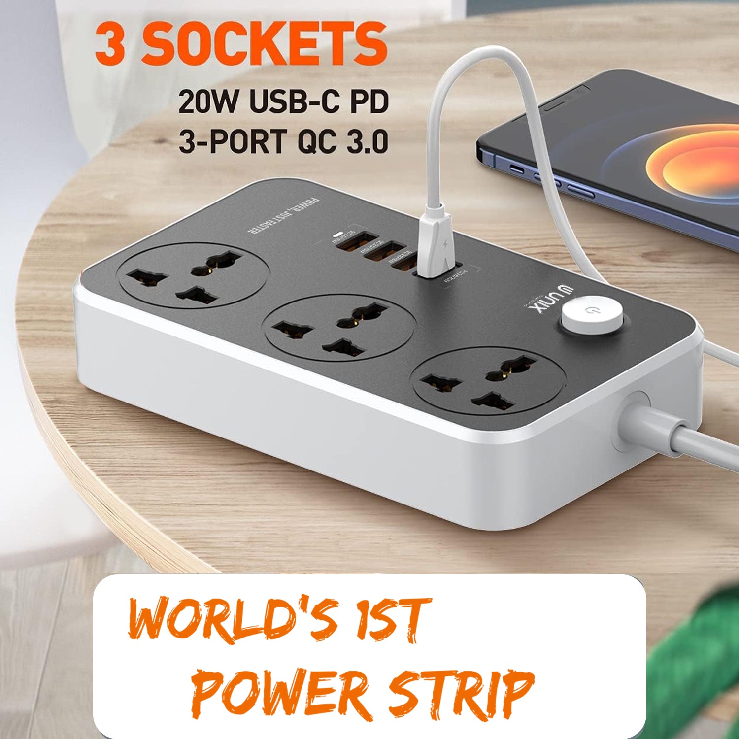 Unix UX-223 20W PD Power Strip