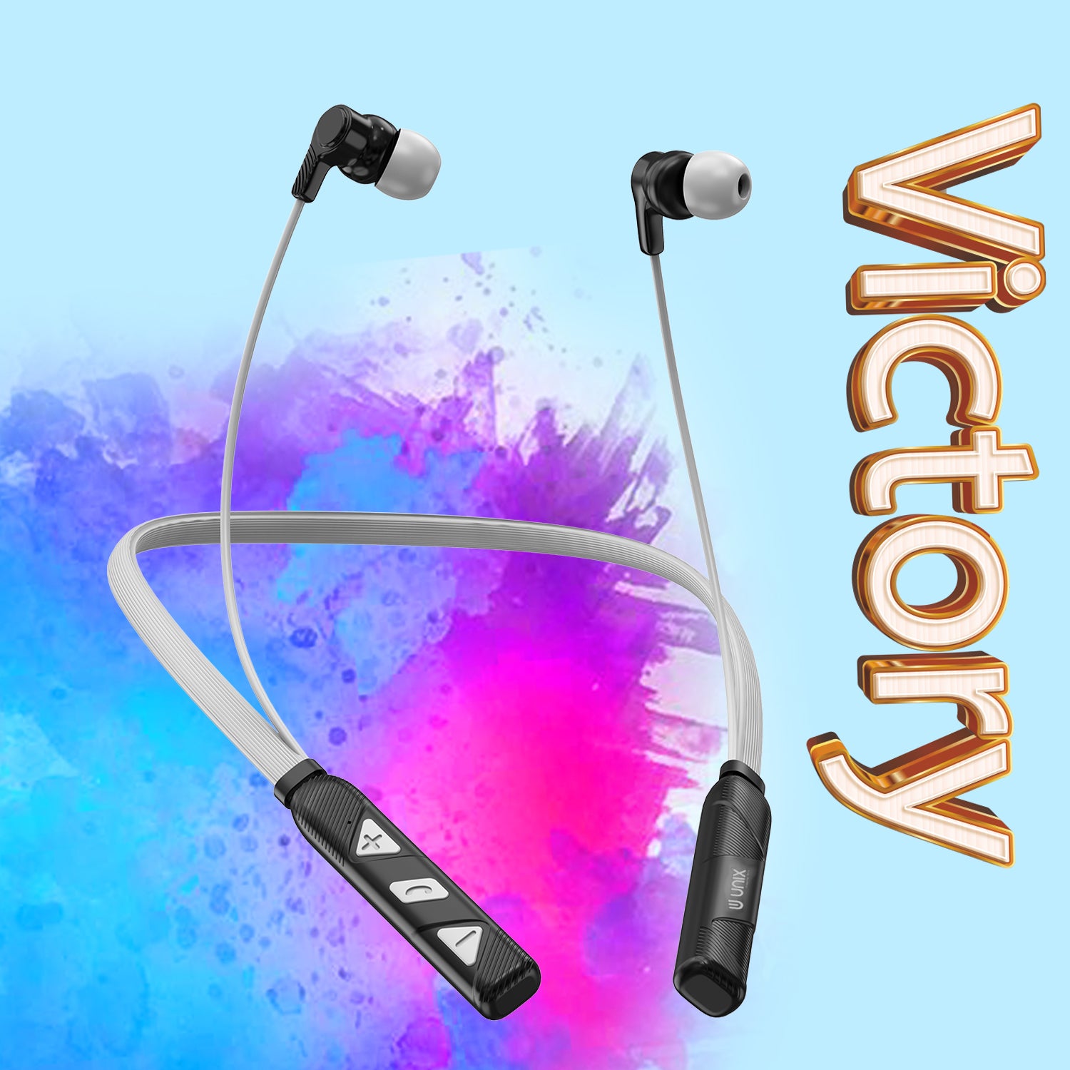 Unix UX-400 Victory Wireless Bluetooth Neckband | 22H Talk Time & V5.2