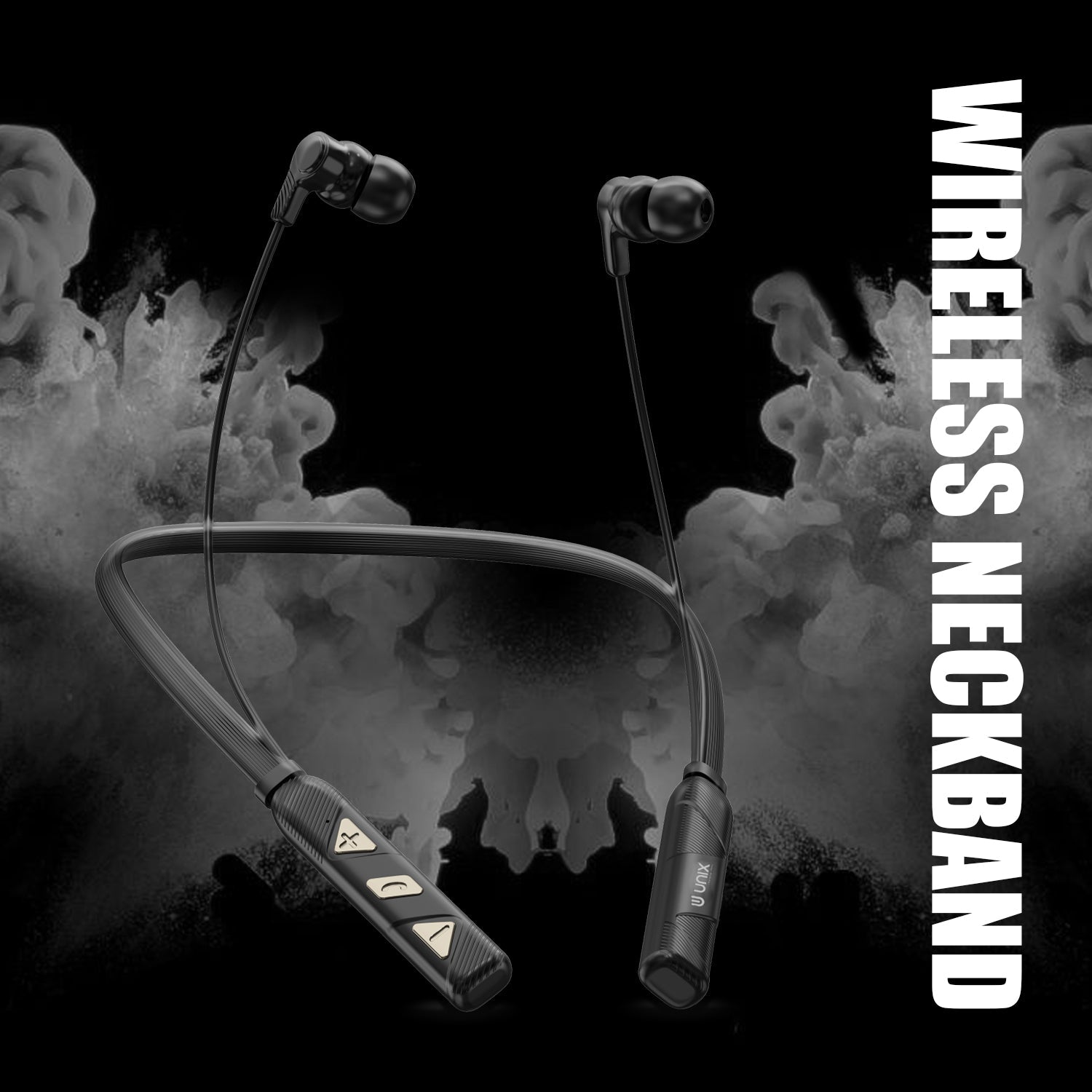 Unix UX-400 Victory Wireless Bluetooth Neckband | 22H Talk Time & V5.2 - Unixindia.