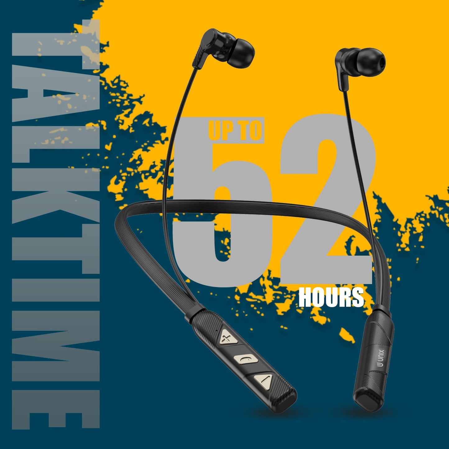 Unix UX-400 Victory Wireless Bluetooth Neckband | 22H Talk Time & V5.2 - Unixindia.