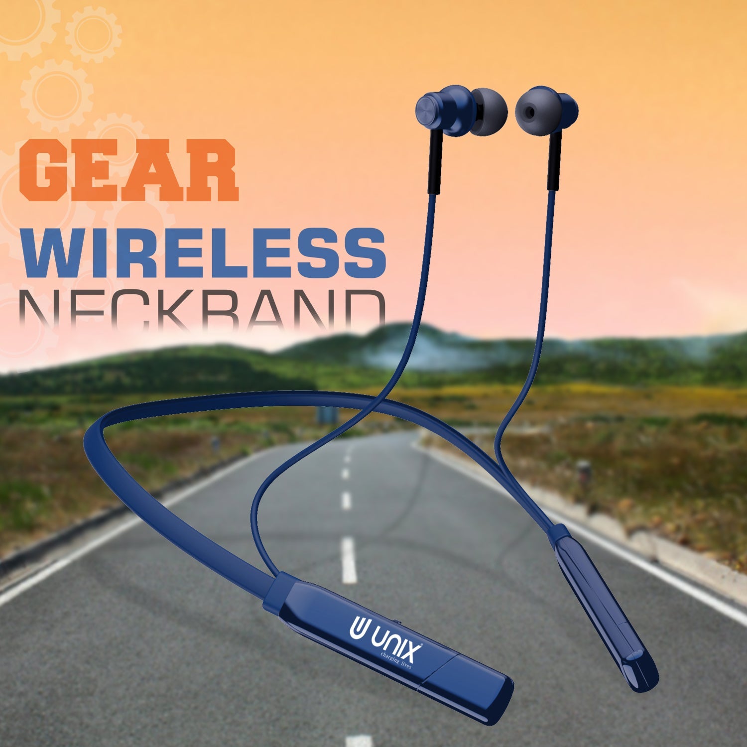 Unix UX-4000 Gear Wireless Bluetooth Neckband - Unixindia.
