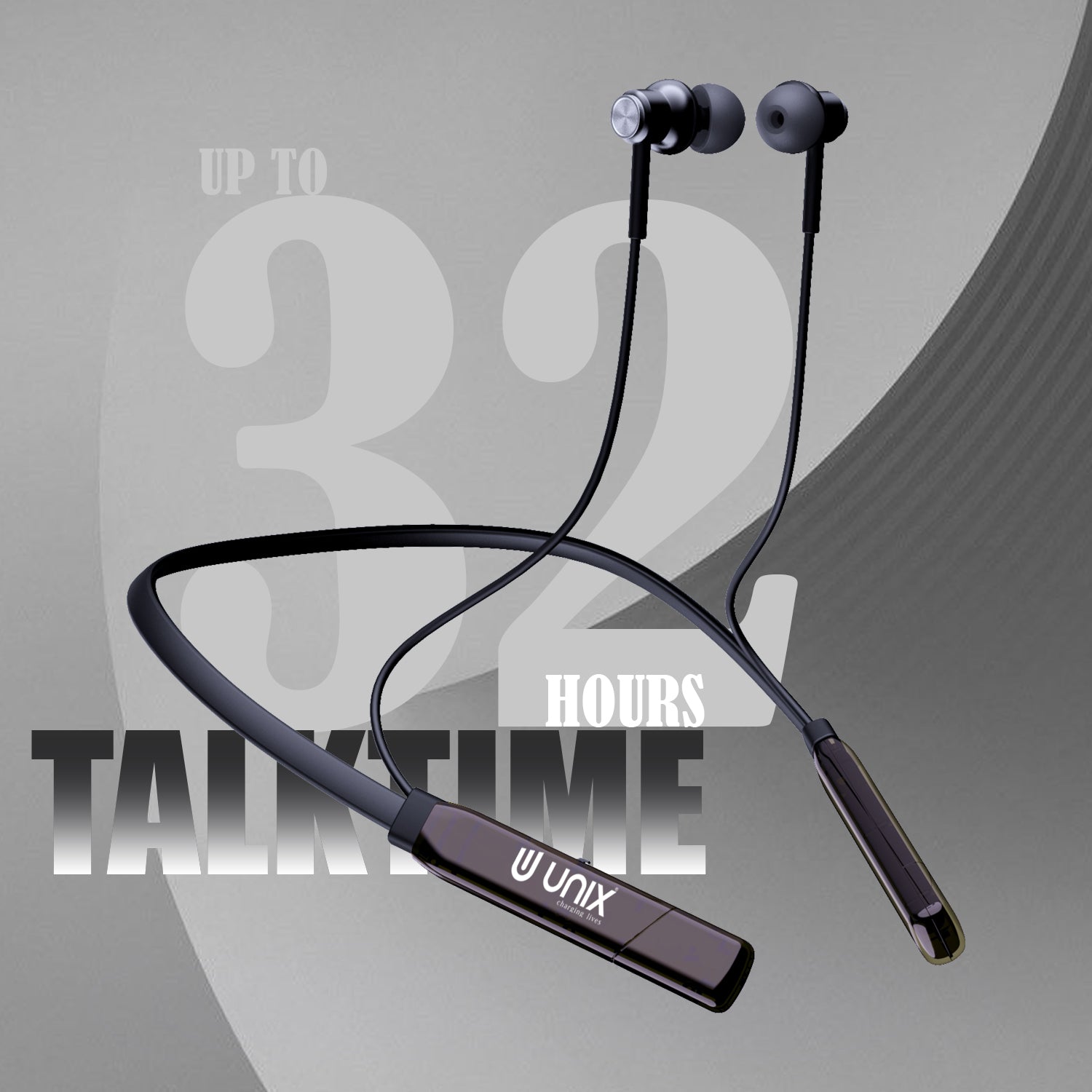 Unix UX-4000 Gear Wireless Bluetooth Neckband - Unixindia.