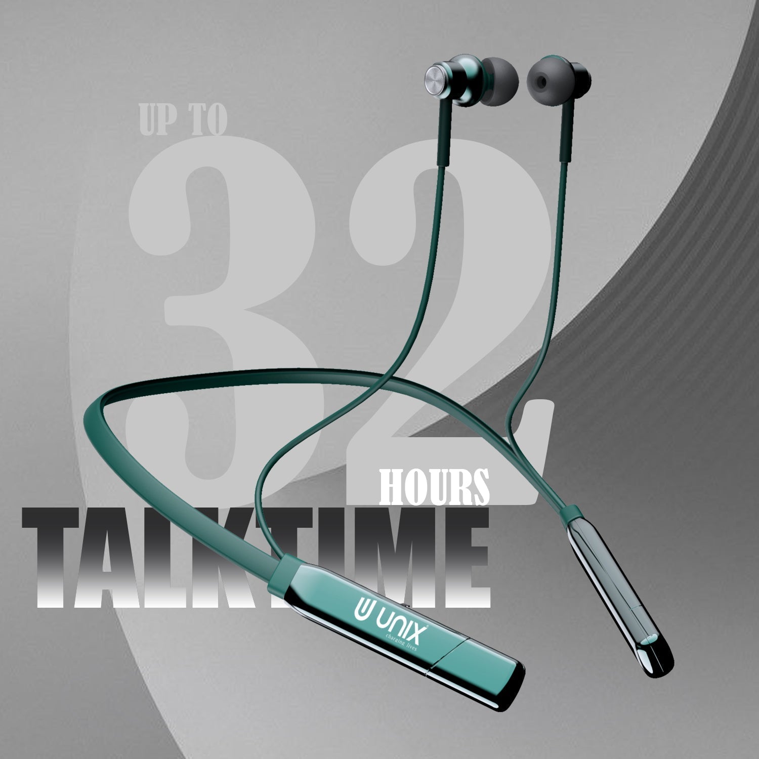 Unix UX-4000 Gear Wireless Bluetooth Neckband - Unixindia.