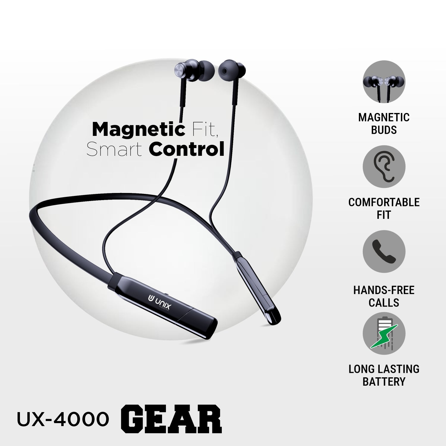 Unix UX-4000 Gear Best Wireless  Neckband